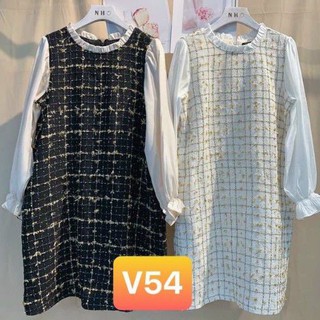 Váy Đầm Dạ dáng suông dày dặn