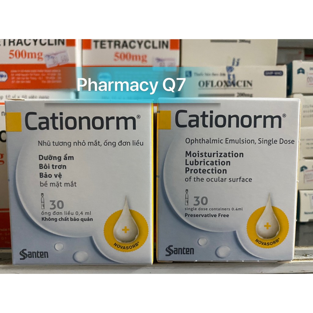 ✅Cationorm. Hộp 30 ống, mỗi ống 0.4ml