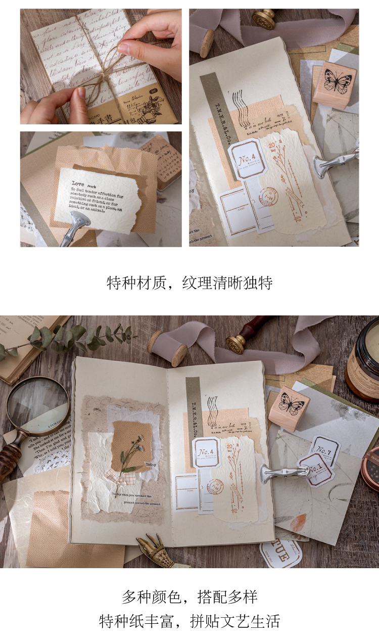 [Mã LIFE0803ALL giảm 10% đơn 0K] Set 30 Tấm Thiệp Phong Cách Vintage 4 Họa Tiết Tùy Chọn Khác Nhau