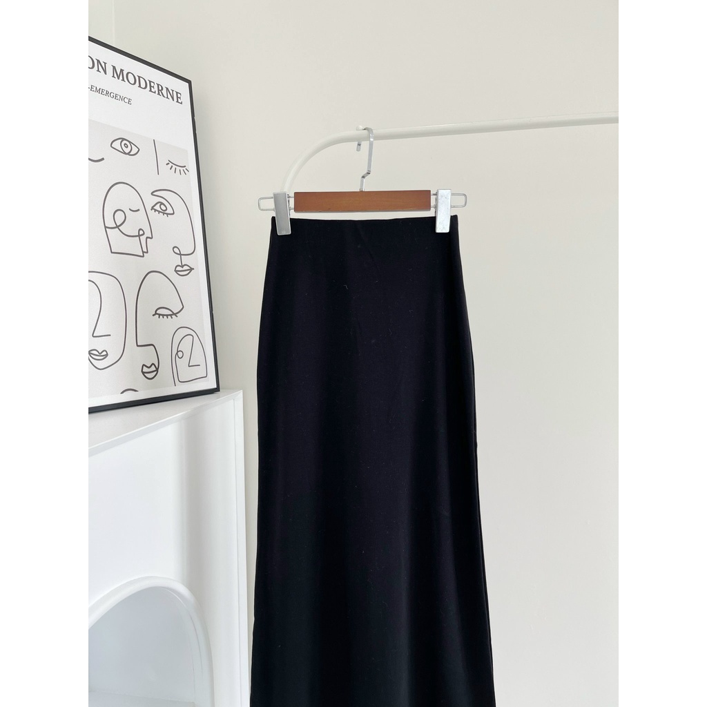 Chân váy thun đen co dãn mềm mịn xinh xắn - Musi Shirt
