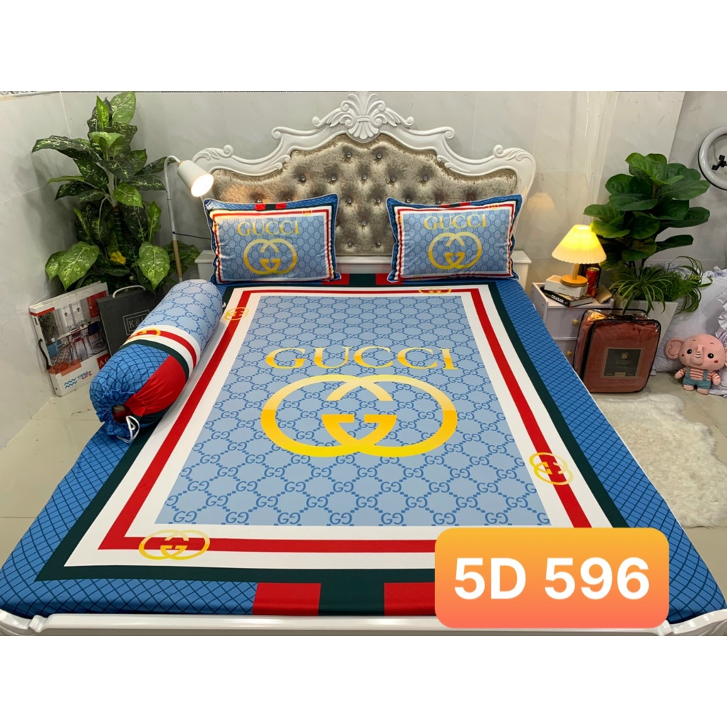 Bộ drap thun lạnh ý 5D cao cấp Ms 596