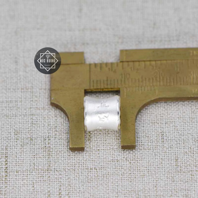 Charm bạc đốt trúc khắc 6 câu thần chú - MH384