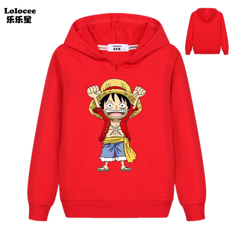 Áo Hoodie In Hình Hoạt Hình One Piece Thời Trang Xuân Thu 2019 Cho Bé Trai