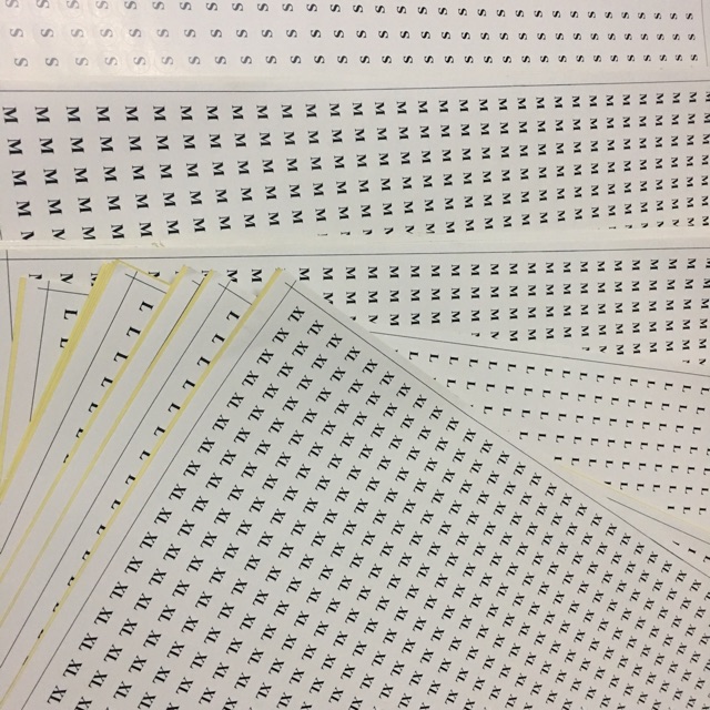 Decal size, decal số dán sản phẩm hàng có sẵn
