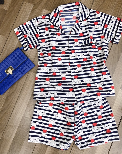 Bộ pịama ÁO CỘC QUẦN CỘC FORM DƯỚI 55kg