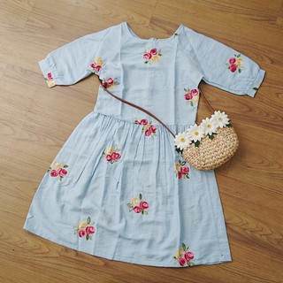 Đầm Babydoll thêu hoa
