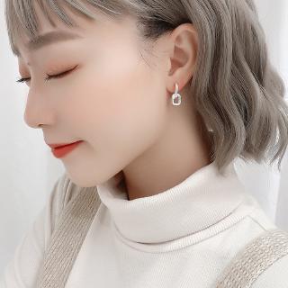 🦄🦄Bông tai mạ bạc 925 hình học phong cách Harajuku Nhật bản