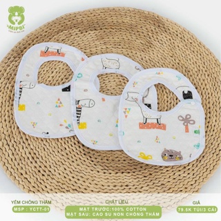 Yếm chống thấm Mipbi set 3 cái