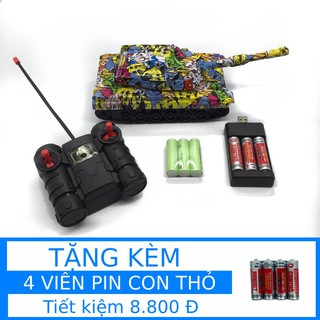 [FREESHIP] Xe Tăng Điều Khiển Từ Xa 4 Chiều Có Pin Tặng Kèm Tỷ Lệ 1:24 (XDK8913)