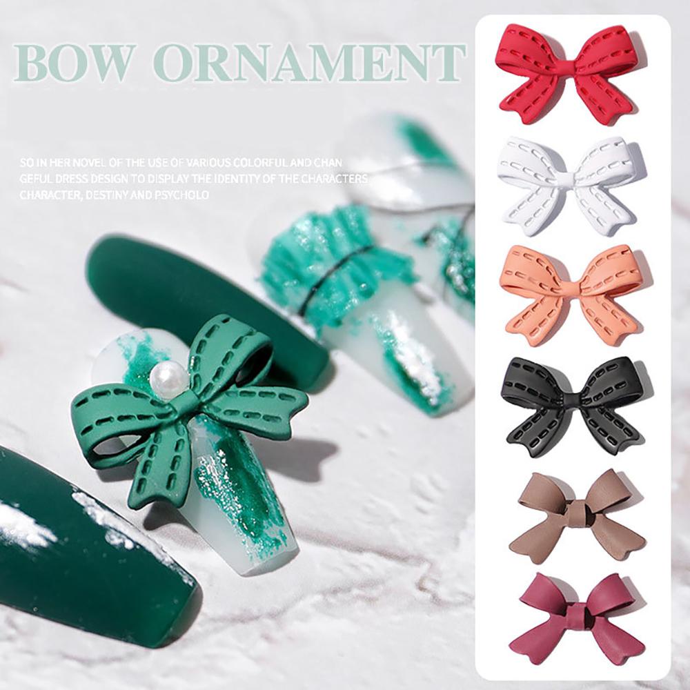 Set 10 Phụ Kiện Nơ Trang Trí Móng Tay Xinh Xắn