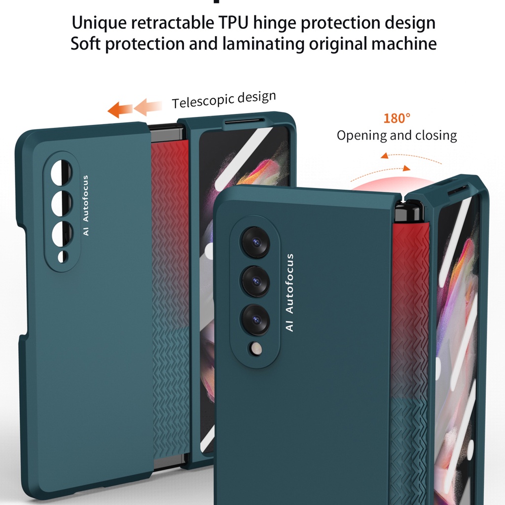 Ốp Điện Thoại TPU Có Miếng Dán Bảo Vệ Mặt Trước Cho Samsung Galaxy Z Fold 3 3 5G