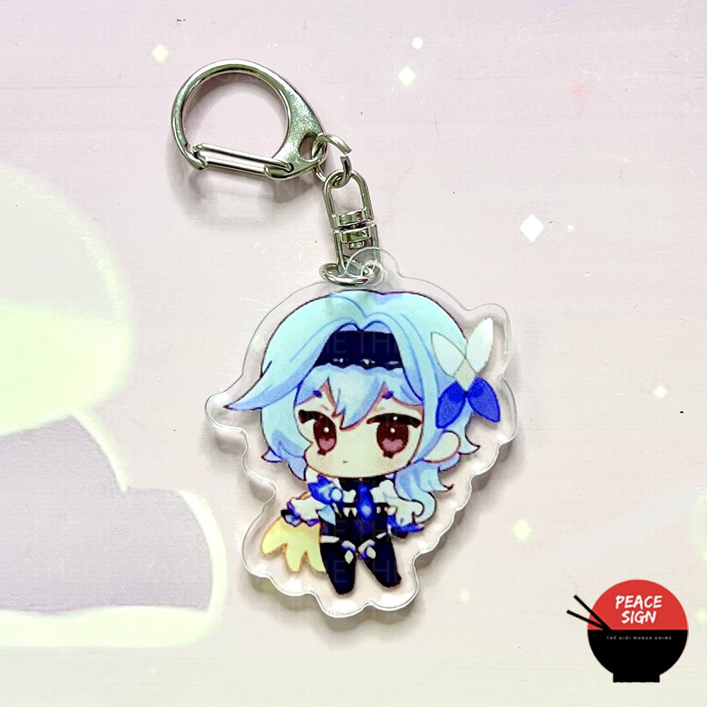 ( Mica trong acrylic ) Móc khóa in hình GENSHIN IMPACT ver MẮT BIẾC anime chibi game