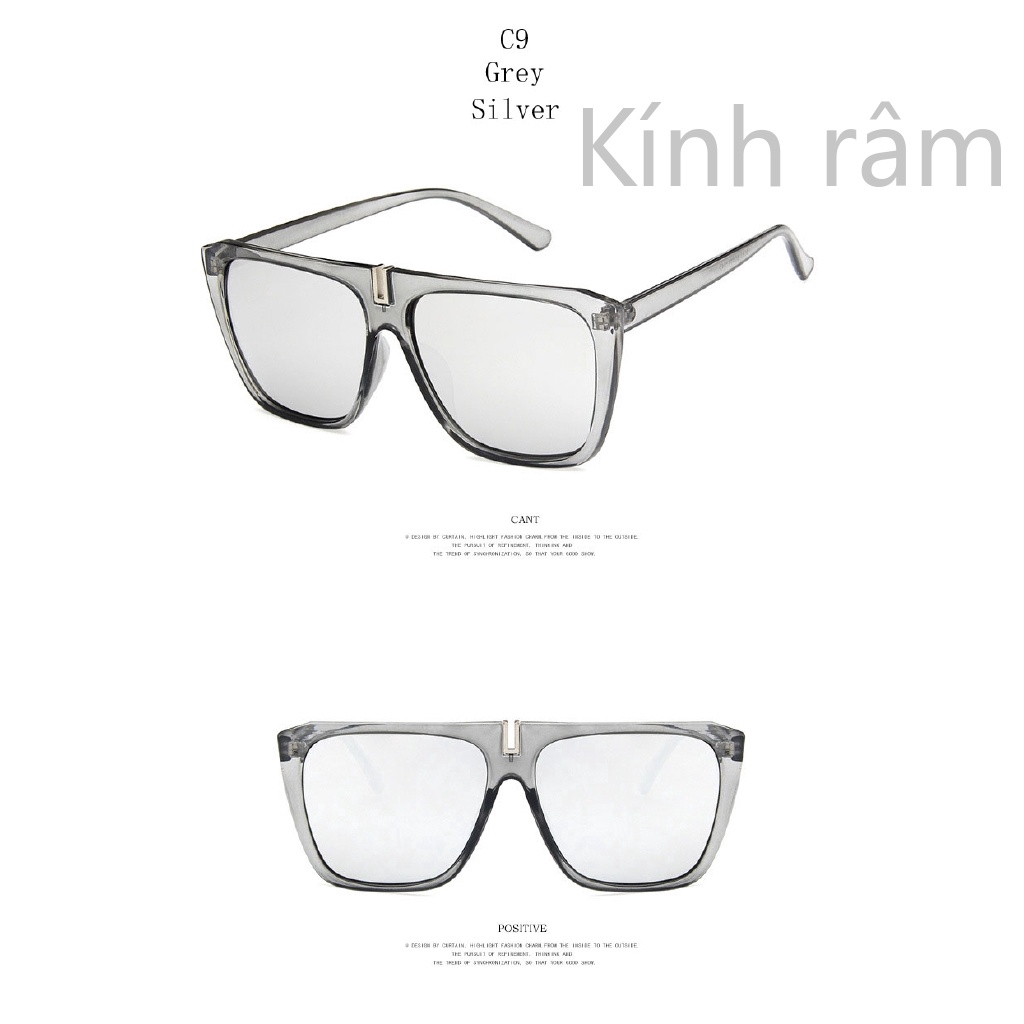 Kính mát nữ gọng vuông cổ điển chống tia UV400