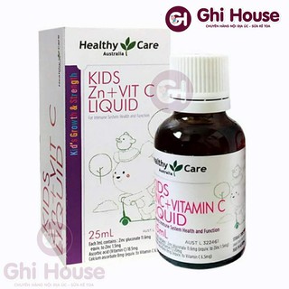 [ CHẤT LƯỢNG ] Kẽm nước Healthy Care Zinc + Vitamin C (25ml). [ CHÍNH HÃNG 100% ]