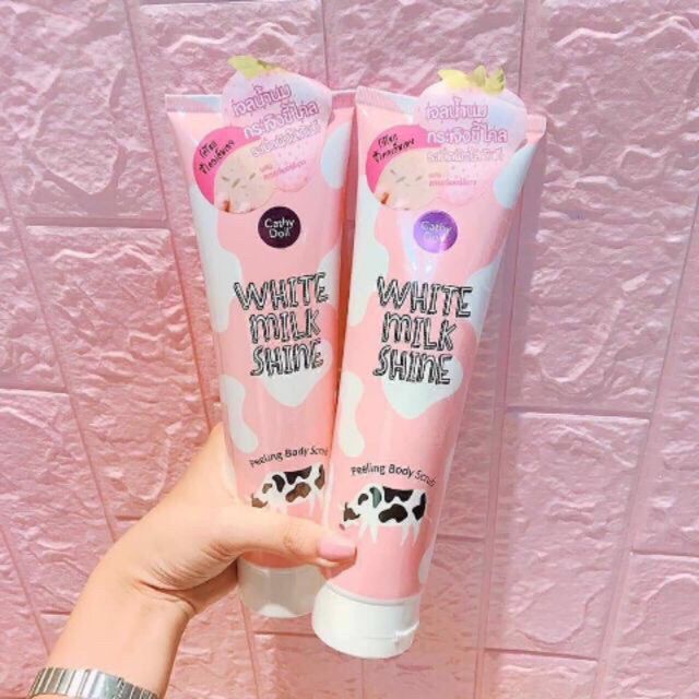 Tẩy da chết toàn thân Cathy Doll White Milk Shine Peeling Body Scrub