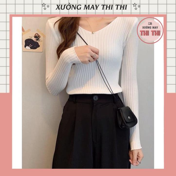 Áo Thun Nữ Body, áo thun len gân Cổ Tim 3 Màu dưới 59kg - Dáng Ôm G085 !