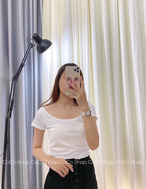 Áo Cổ U Trơn Basic 8 Màu (ẢNH THẬT KÈM BẢNG TÊN SHOP) | BigBuy360 - bigbuy360.vn