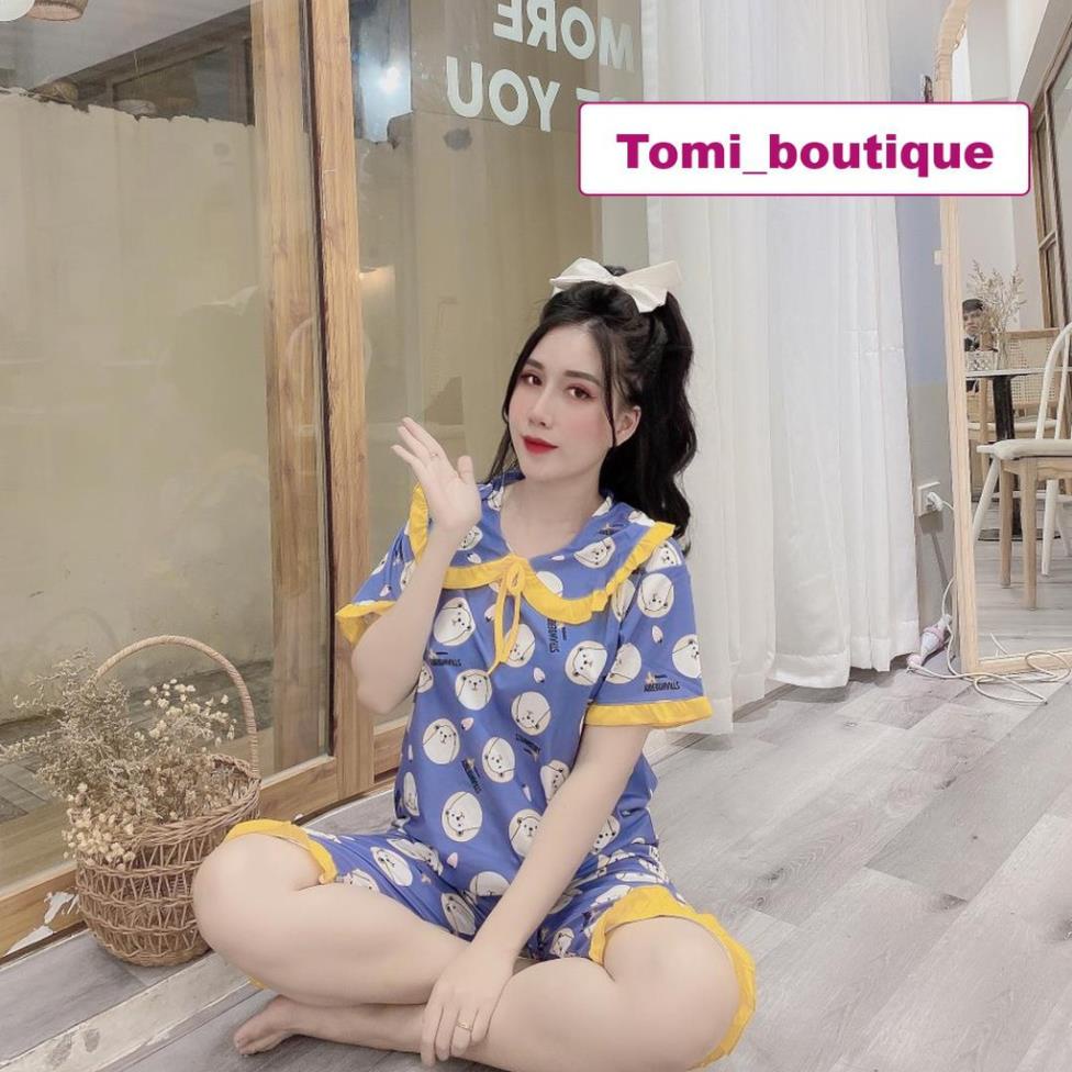 Bộ đồ ngủ nữ cổ bèo siêu đẹp, kute, mềm mát- TOMI BOUTIQUE Đẹp