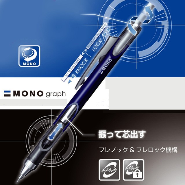 BÚT CHÌ KIM LẮC TOMBOW MONO GRAPH 0.5MM TỪ NHẬT BẢN - THÊM MÀU PASTEL