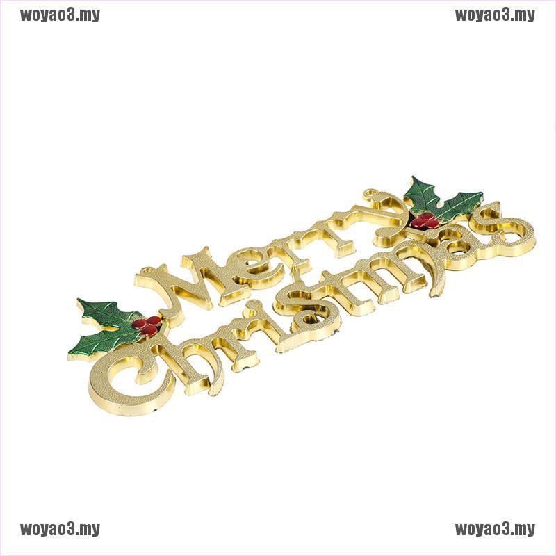 Phụ kiện trang trí cây thông giáng sinh hình chữ Merry Christmas