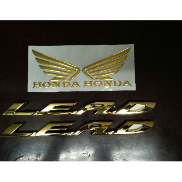 Bộ tem honda LEAD crôm vàng 2011