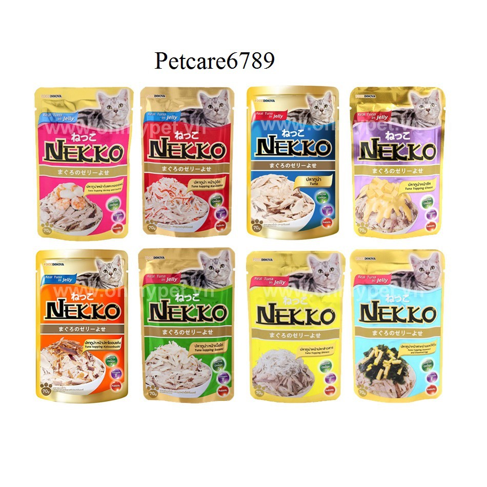 Pate cho mèo Nekko 70g 16 vị phong phú