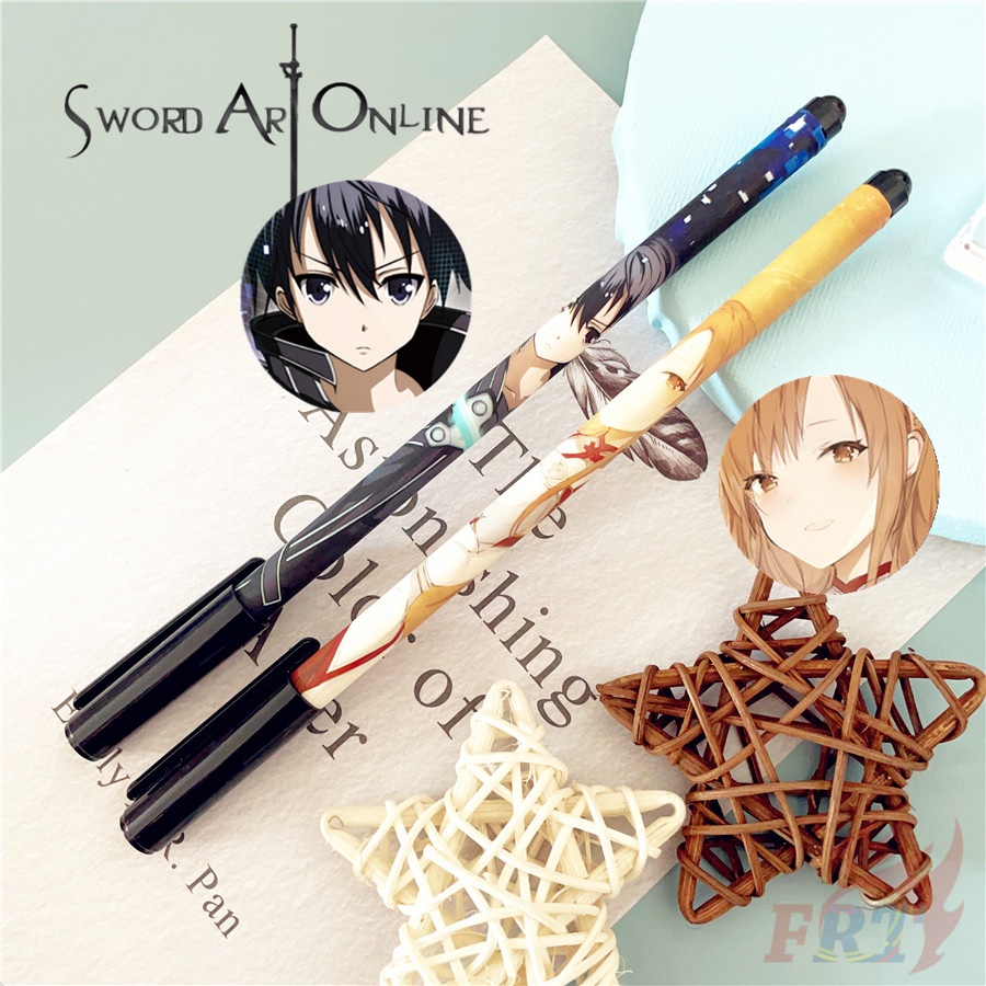 ❀ Bút In Hình Anime Sword Art Online Q-1 Độc Đáo ❀ 1 Bút Mực Nước SAO Kirito / Yuuki Asuna