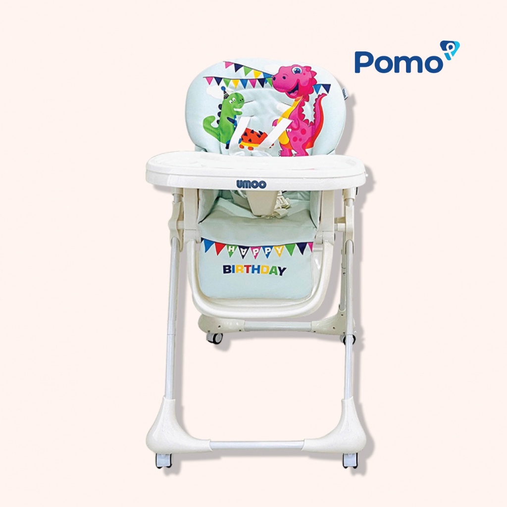 Ghế Ăn Dặm UMOO UM-0598 Chất Liệu Da Pu Cao Cấp Êm Ái, An Toàn, Chống Nước, Có 3 Nấc Điều Chỉnh Phù Hợp Với Tuổi Của Bé