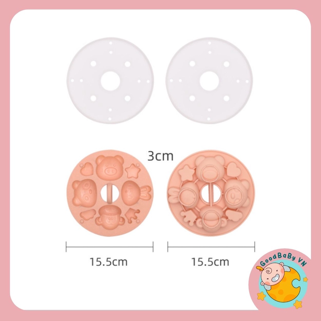 Khuôn silicon làm bánh,làm thạch cho bé hàng cao cấp có nắp đậy Goodbabyvn