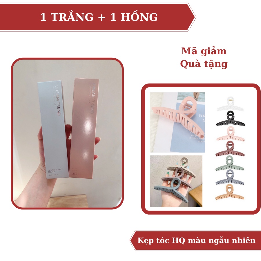 Combo 2 chai Dream Trend tinh chất dưỡng tóc AHA Essence (1 trắng và 1 chai hồng mới nhất)