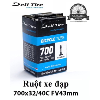 Ruột xe đạp deli tire 700x32 40c 43mm van pháp - van hạt gạo