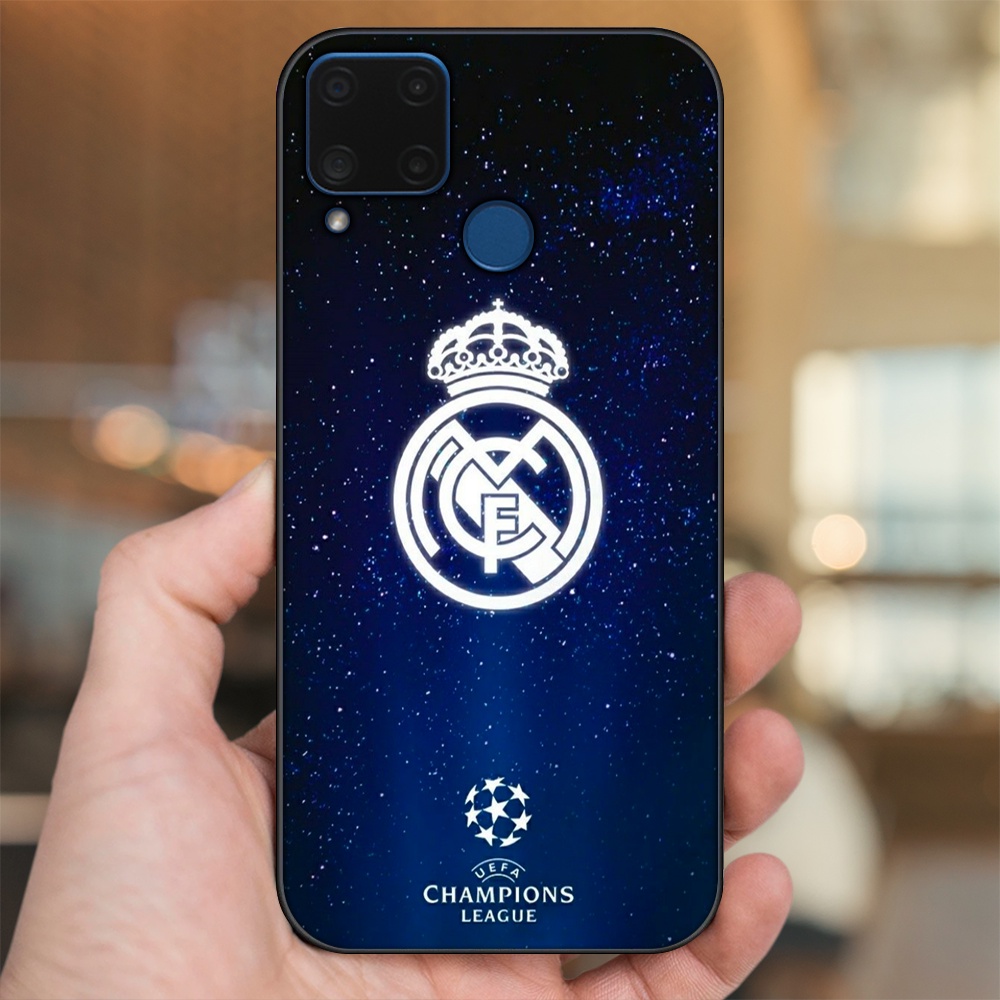 Ốp lưng Realme C15 viền đen in hình Real Madrid