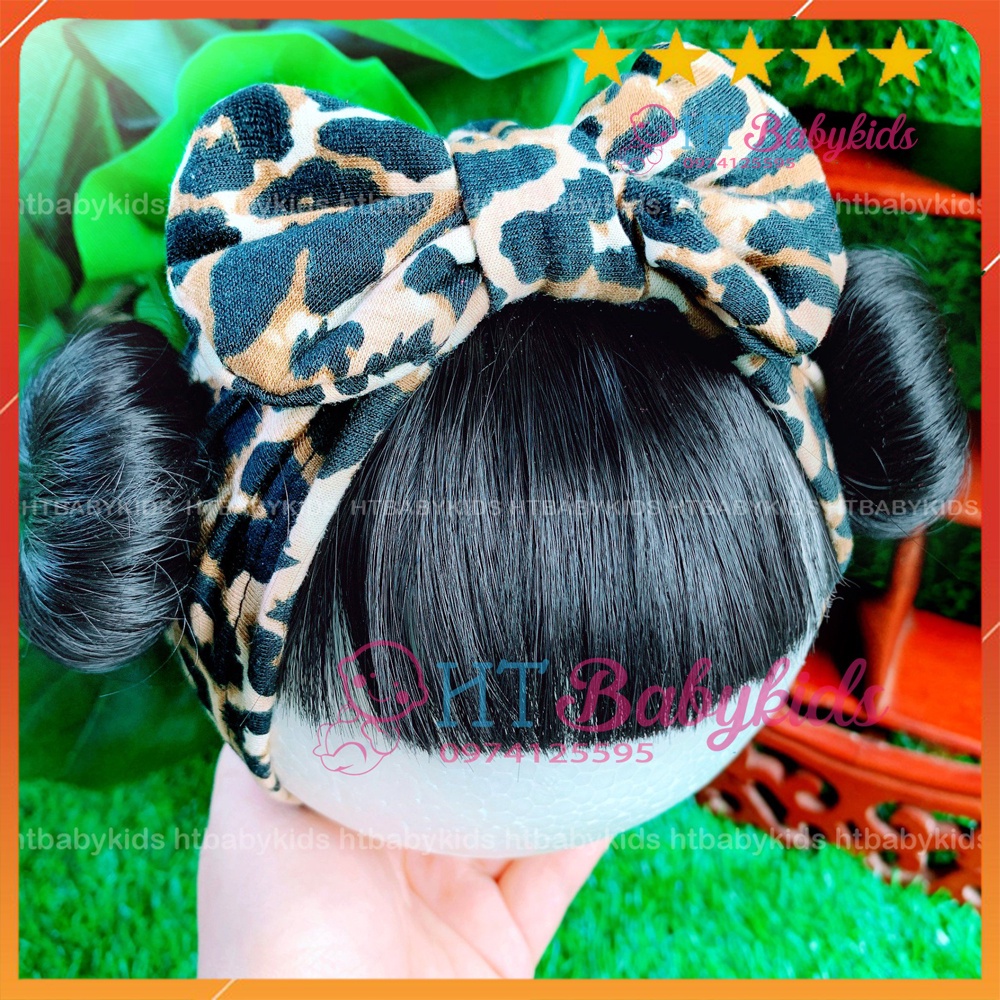 [ HÀNG LOẠI 1 ] Băng Đô Turban Tóc Giả Thỏ Cho Bé Gái Sơ Sinh