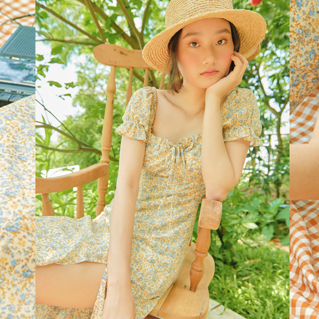 BLEUBIRD Váy voan hoa dáng dài xẻ tà ERIKA DRESS | BigBuy360 - bigbuy360.vn