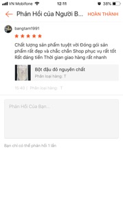 500g Bột đậu đỏ nguyên chất