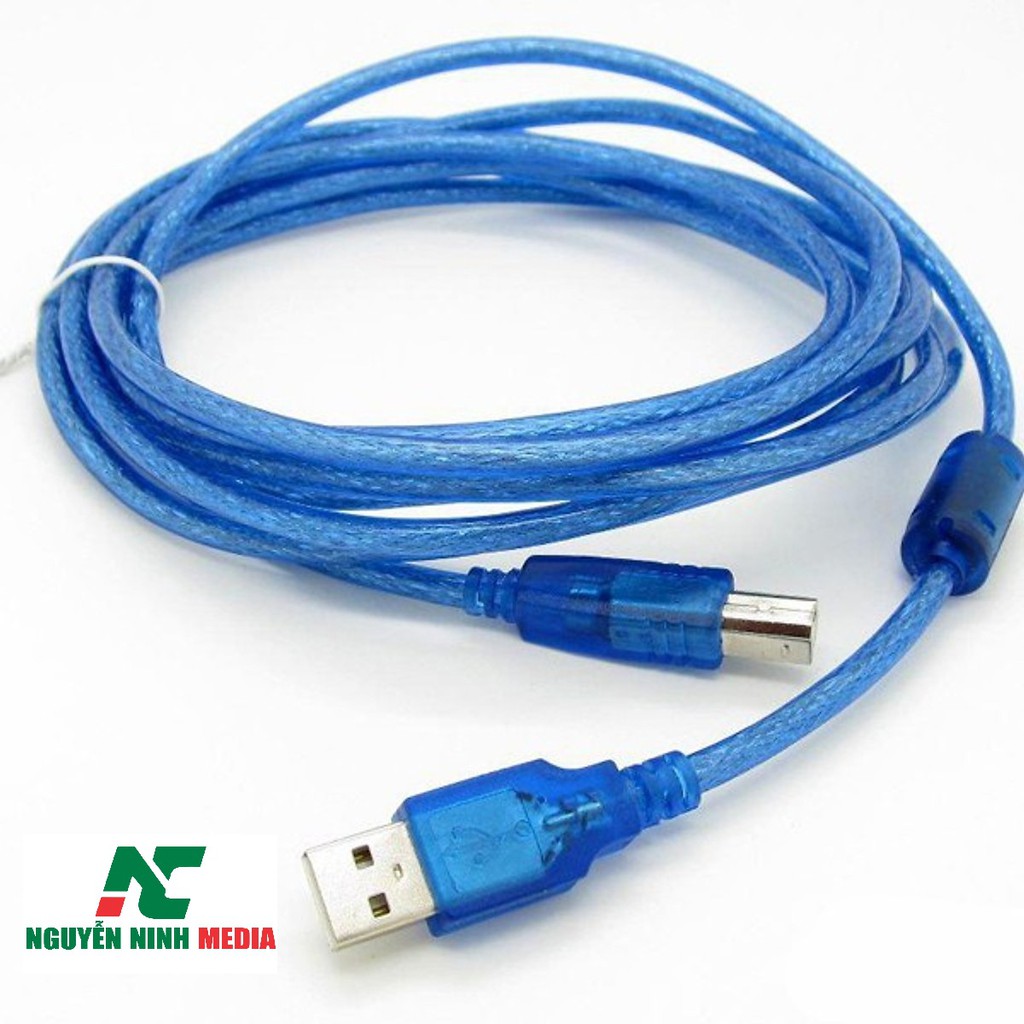 Dây USB Máy In Màu Xanh 1.5m 3m 5 m