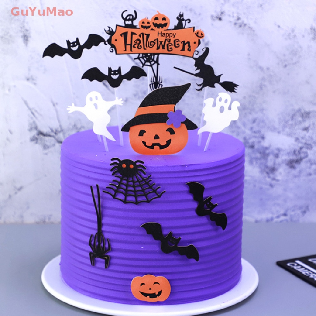Topper Trang Trí Bánh Kem Hình Ma Hoạt Hình Halloween