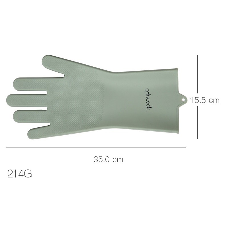 Cặp găng tay silicon cách nhiệt nhắc bếp đa năng tiện lợi - Onlycook - 35x15.5cm 214g