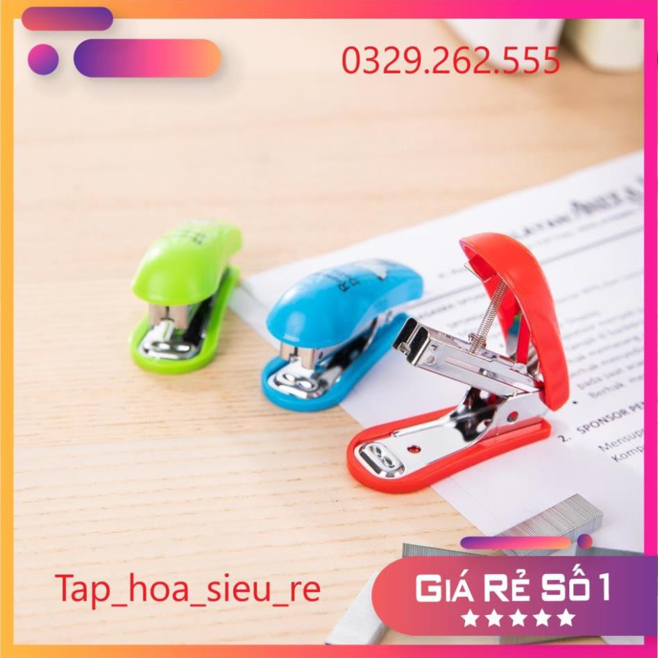 (Rẻ Vô địch) Dập ghim mini Deli , Đính kèm 1000 chiếc ghim 12 trang E0253