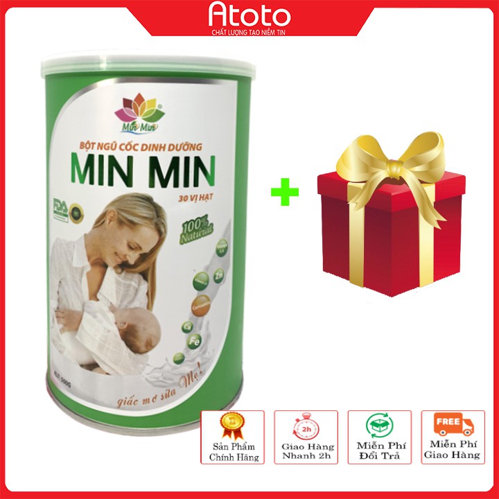 Ngũ Cốc Lợi Sữa Min Min Sau Sinh Em Bé, Ngũ Cốc Dinh Dưỡng Cho Mẹ, Tăng Cân Cho Bé, Hộp Mới 30 Hạt(500g)