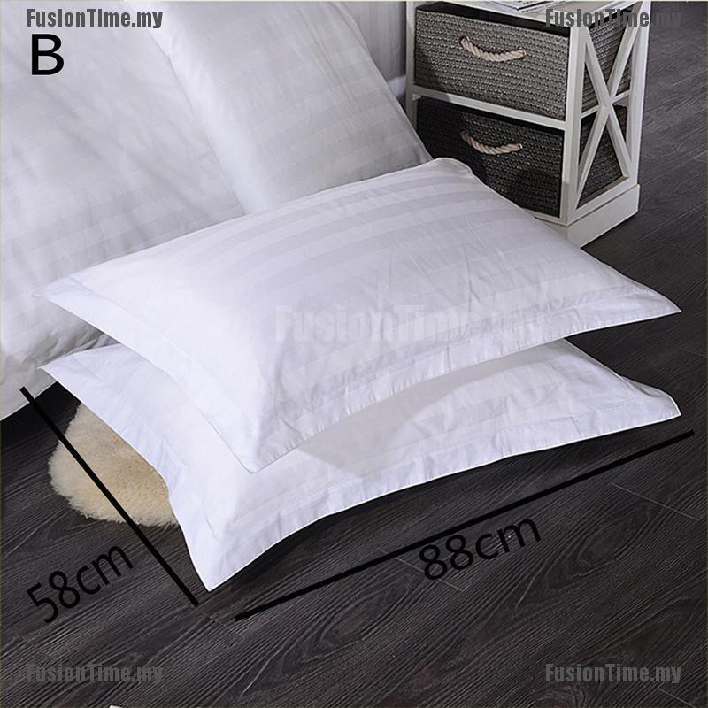 1 Vỏ Gối 100% Cotton Họa Tiết Kẻ Sọc Màu Trắng Cho Phòng Ngủ / Khách Sạn