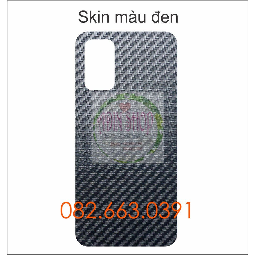 Miếng dán mặt lưng skin carbon Xiaomi Redmi 9T (2021)