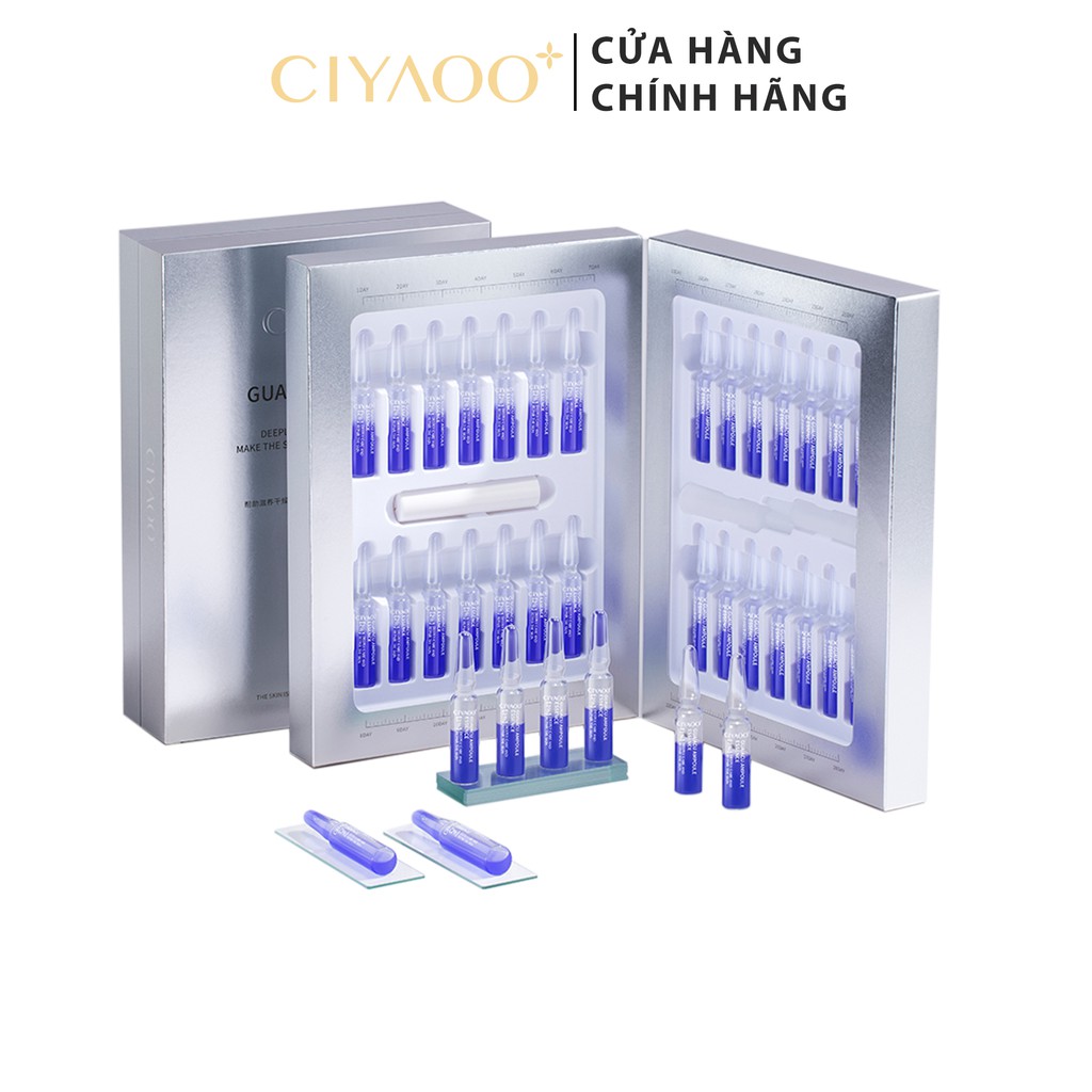 Tinh Chất Dưỡng Da Trắng Mịn CIYAOO - Chống Lão Hoá, Cấp Ẩm Da  Guaiacu Ampoule Essence 28 ống/hộp