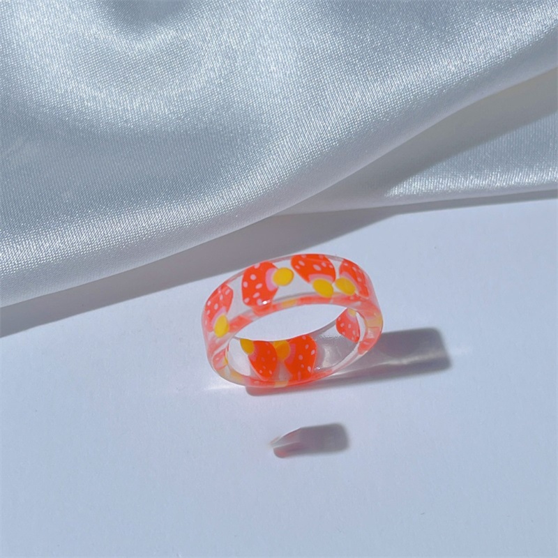 Nhẫn Epoxy Họa Tiết Mắt Nấm / Người Ngoài Hành Tinh Màu Xanh Dương Trang Trí