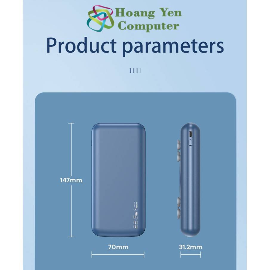 Sạc Dự Phòng Không Dây Remax RPP-207 20000mAh (Sạc Nhanh QC3.0 18W, 22.5W, PD 18W, VOOC 2.0) - BH 1 Năm