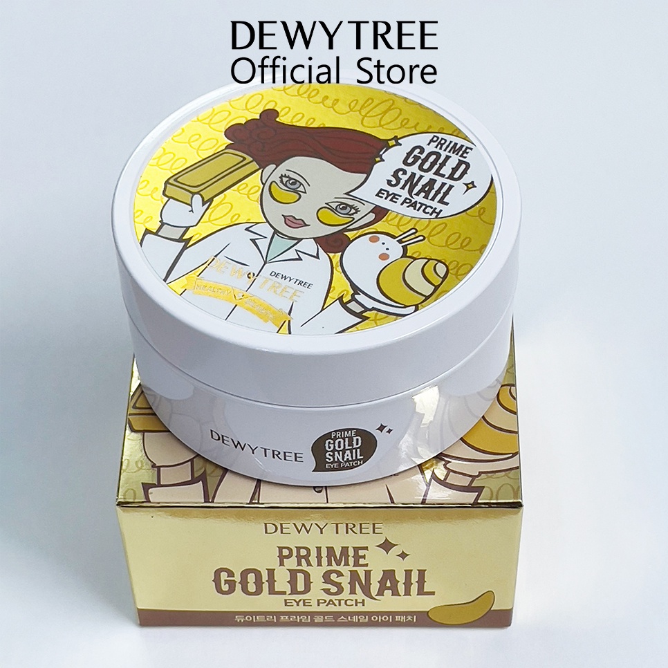 Mặt Nạ Mắt Tinh Chất Vàng Ốc Sên Chống Nhăn Giảm Quầng Thâm Và Bọng Mắt Dewytree Prime Gold Snail Eye Patch (60 Miếng)