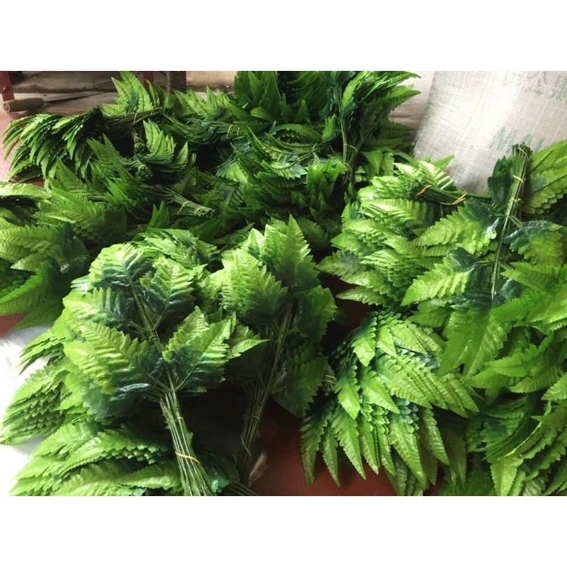 Combo 10 cành lá dương sỉ vải -HOA LỤA , HOA GIẢ