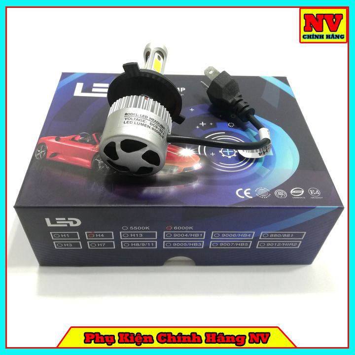 Đèn Pha Led Xe Máy H4 8000LM Siêu Sáng