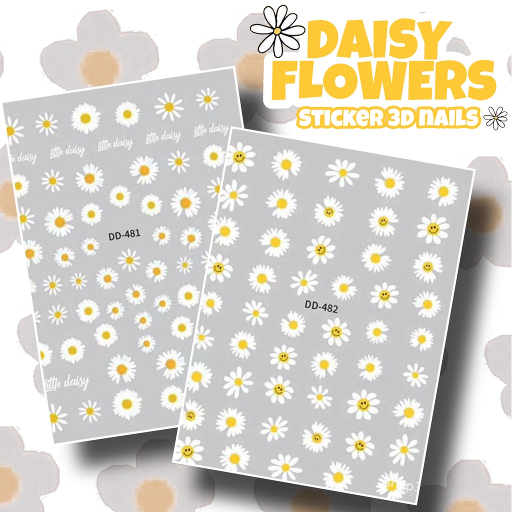 Sticker 3D - Hình Dán Móng Daisy Hoa Cúc