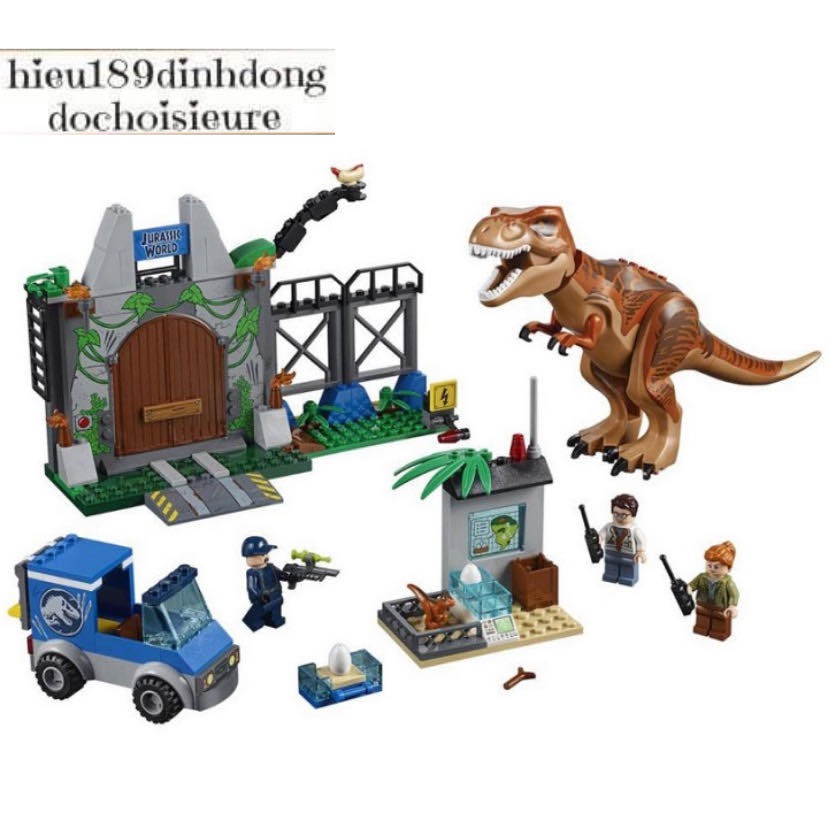 Lắp Ráp xếp hình Lego Jurassic World Dinosaur 82161 : Khủng long bạo chúa trắng Jurassic World 398 mảnh